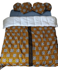 AMARA – Couette Double Face Wax Géométrique Marron 140x200