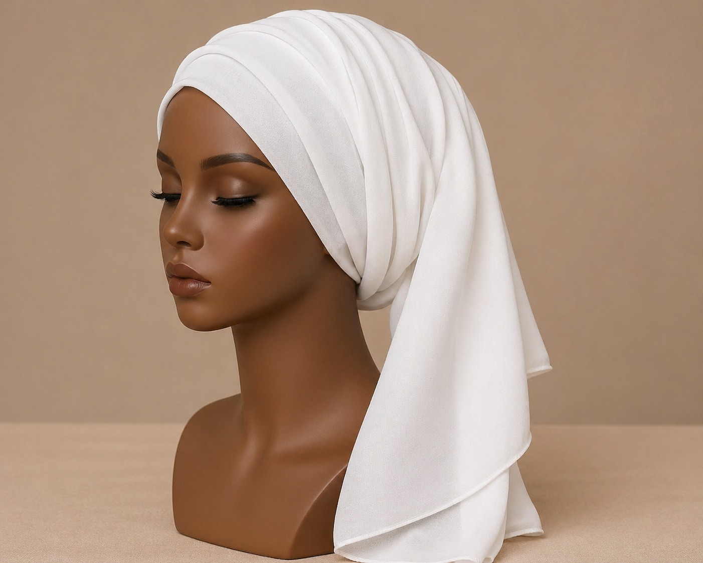 Foulard de tête - Blanc Pur