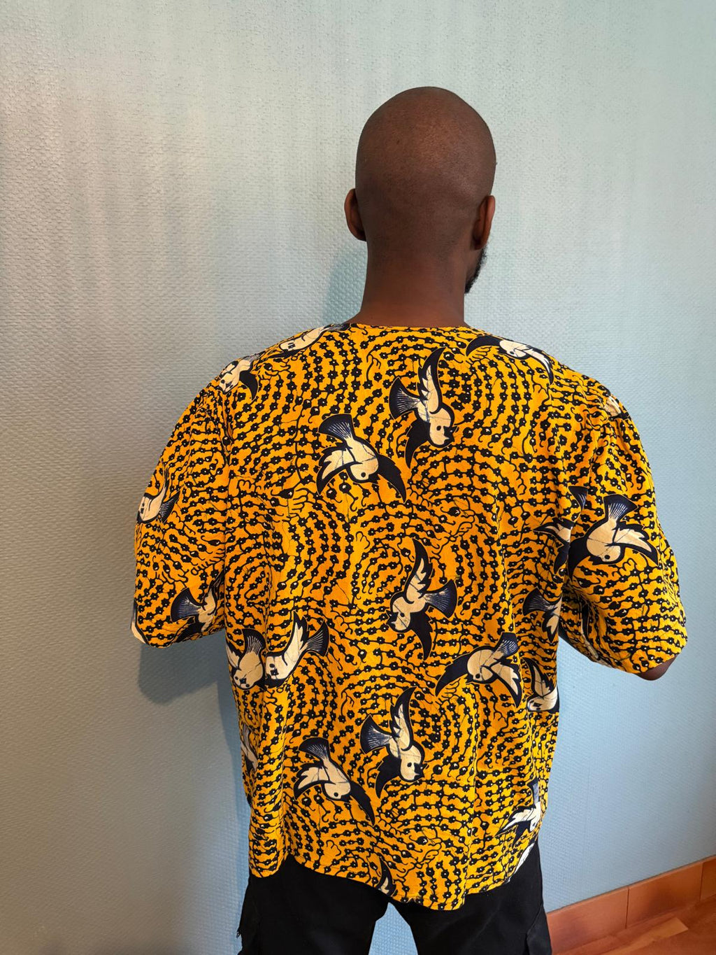 Haut Homme Col Rond Wax Jaune - Manche Mi-Longue