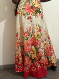 Jupe Fleurie Longue et Large taille 3XL