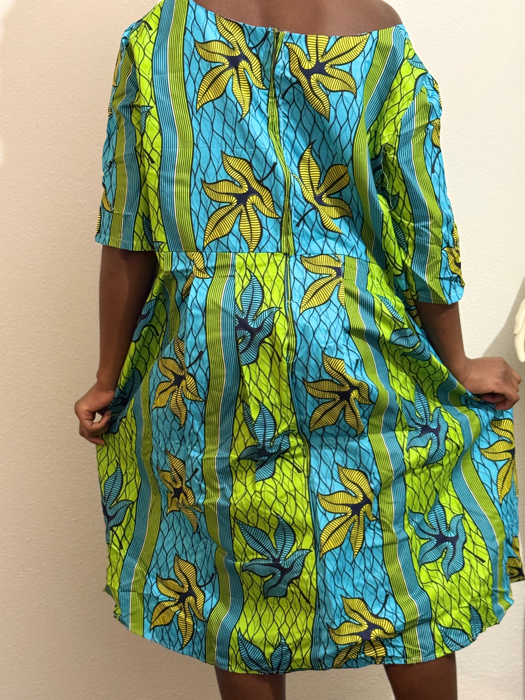 Robe Oversize Été - Wax Fleuri Blanc