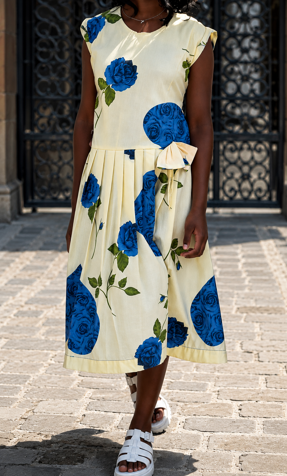 Robe Coeur Bleu Élégant – Fille 12 ans