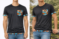 T-shirt homme noir manches courtes touche wax - Taille S